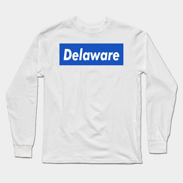 Delaware Box Logo Long Sleeve T-Shirt by ART BY IIPRATMO